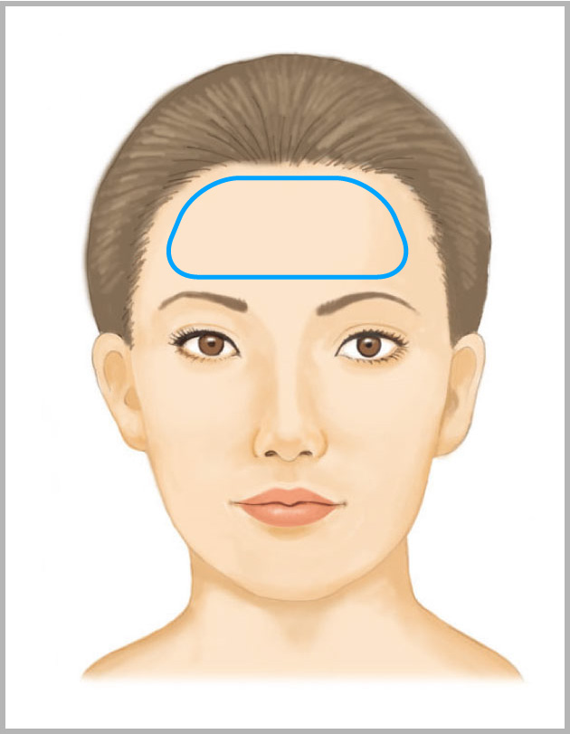 おでこ（額）のしわ