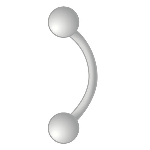 バナナバーベル・ピアス（カーブドバーベル・ピアス）